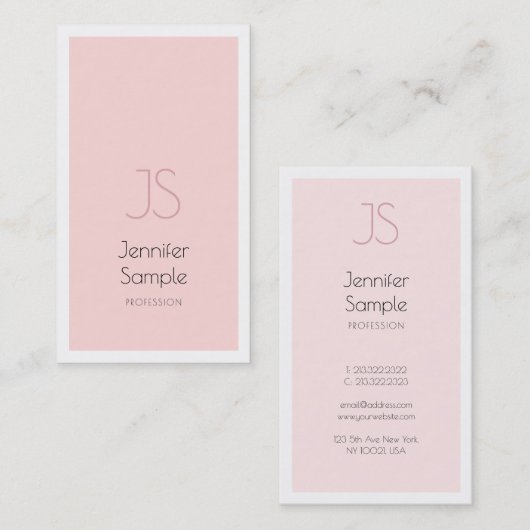 プロフェッショナルクリエイティブモノグラムデザインクリーンプレーン 名刺 (正面/裏面)