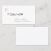 プロフェッショナルクリエイティブモノグラムプレーンモダン 名刺 (正面/裏面)