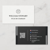 プロフェッショナルクリエイティブロゴソーシャルメディアQrコード 名刺 (正面/裏面)