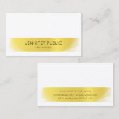 プロフェッショナルクリエイティブ手書きモダン金ゴールドルクセ 名刺 (正面/裏面)