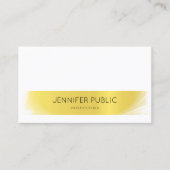 プロフェッショナルクリエイティブ手書きモダン金ゴールドルクセ 名刺 (正面)