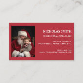 プロフェッショナルクリスマスサンタクロース写真 名刺 (正面)