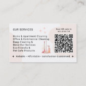 プロフェッショナルクリーナモダンハウスキーピングQrコード 名刺 (裏面)