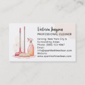 プロフェッショナルクリーナモダンハウスキーピングQrコード 名刺 (正面)