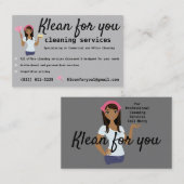 プロフェッショナルクリーニングサービスピンクグレー 名刺 (正面/裏面)