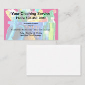 プロフェッショナルクリーニングサービスモダンデザイン 名刺 (正面/裏面)