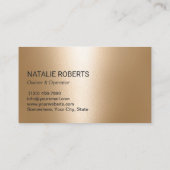 プロフェッショナルクリーニングサービスモダンブラック&金ゴールド 名刺 (裏面)