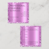 プロフェッショナルクリーニングサービスレジデンスピンクプル 予約カード (正面/裏面)