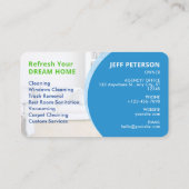 プロフェッショナルクリーニングサービス名刺 名刺 (裏面)