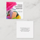 プロフェッショナルクリーニングサービス用品 スクエア名刺 (正面/裏面)