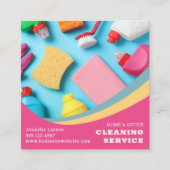 プロフェッショナルクリーニングサービス用品 スクエア名刺 (正面)