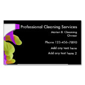 プロフェッショナルクリーニングサービス磁気デザイン マグネット名刺 (正面)