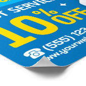 プロフェッショナルクリーニングサービス – テンプレート ポスター (角)