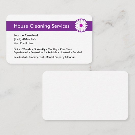 プロフェッショナルクリーニングサービス 名刺 (正面/裏面)