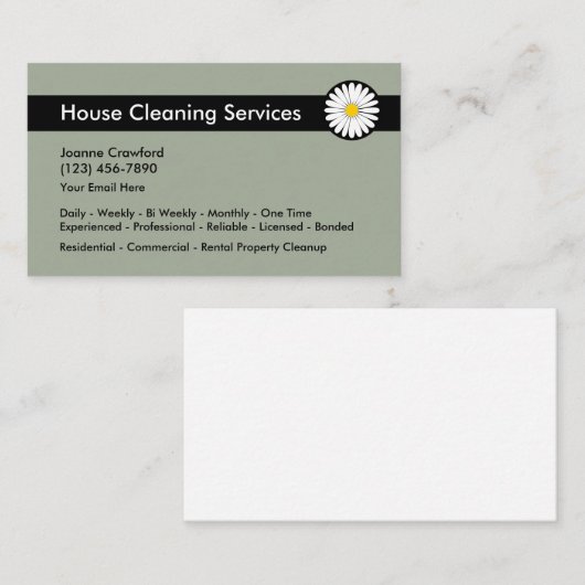 プロフェッショナルクリーニングサービス 名刺 (正面/裏面)