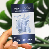 プロフェッショナルクリーニングサービスNavy Blue Metallic 名刺