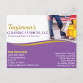 プロフェッショナルクリーニング/清掃作業 ポストカード (正面)