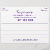 プロフェッショナルクリーニング/清掃作業A4 チラシ (裏面)