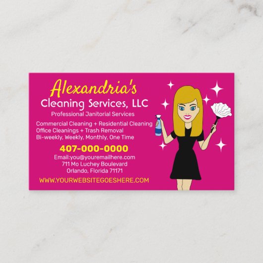 プロフェッショナルクリーニング/清掃室内維持 名刺 (正面)