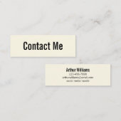 プロフェッショナルクリームとブラック連絡カード コーリングカード (正面/裏面)