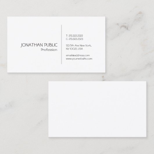 プロフェッショナルクリーンクリエイティブプエレガントラモダンイン 名刺 (正面/裏面)