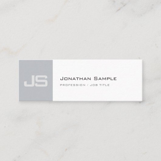 プロフェッショナルクリーンシックトレンディーモノグラムプレーン スキニー名刺 (正面)