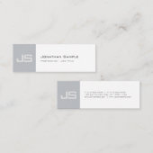 プロフェッショナルクリーンシックトレンディーモノグラムプレーン スキニー名刺 (正面/裏面)