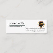 プロフェッショナルクリーンシンプルトラックのレンタル スキニー名刺 (正面)