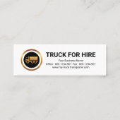 プロフェッショナルクリーンシンプルトラックのレンタル スキニー名刺 (裏面)