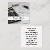 プロフェッショナルクリーンスタイリッシュ会計士CPA スクエア名刺 (正面/裏面)