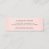 プロフェッショナルクリーンミニマリスト赤面リネンロイヤリティ スキニー名刺 (裏面)