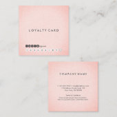 プロフェッショナルクリーンミニマリスト赤面リネンロイヤリティ スクエア名刺 (正面/裏面)