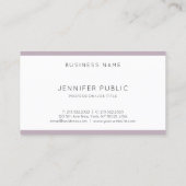 プロフェッショナルクリーンモダンキュートデザインエレガント 名刺 (裏面)