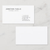 プロフェッショナルクリーンモダンデザインシックトレンディープレーン 名刺 (正面/裏面)