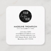 プロフェッショナルクリーン一般企業ロゴQRコード スクエア名刺 (正面)