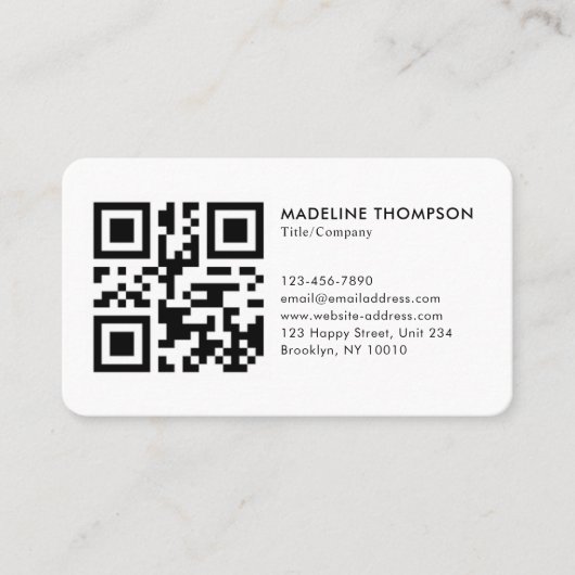 プロフェッショナルクリーン一般企業ロゴQRコード 名刺 (正面)