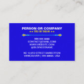 プロフェッショナルクールブラックブルーカーウォッシュ&ディテリング 名刺 (裏面)