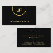 プロフェッショナルグエレガントラム金ゴールドルックモダンプレミアム 名刺 (正面/裏面)