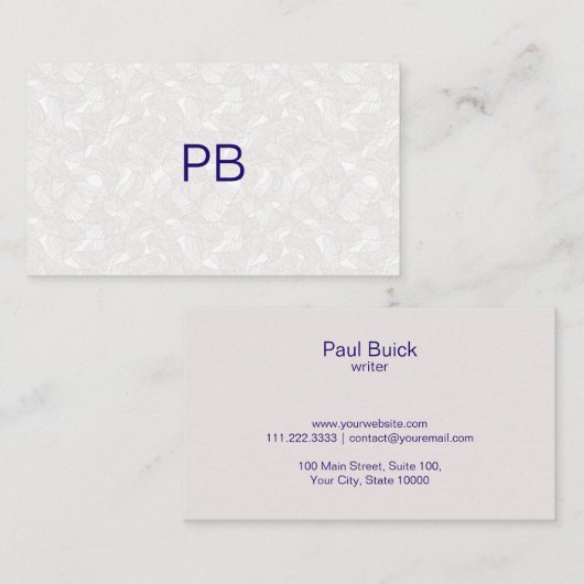 プロフェッショナルグエレガントレーパタンバスジンカード 名刺 (正面/裏面)