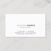 プロフェッショナルグエレガントレーホワイトミニマリスト 名刺 (裏面)
