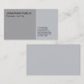 プロフェッショナルグエレガントレー頭が切れるプレーン 名刺 (正面/裏面)