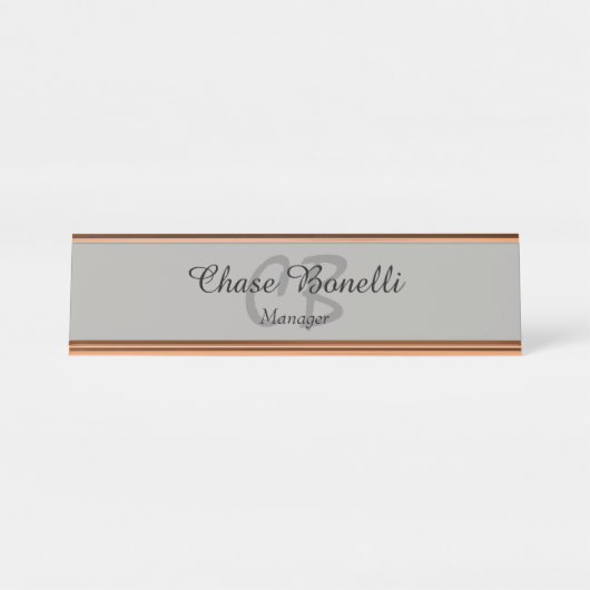 プロフェッショナルグクラシカルレーモノグラム デスクネームプレート (正面)