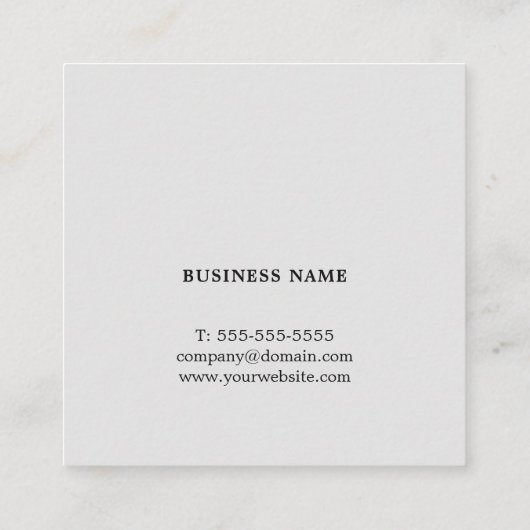 プロフェッショナルグシンプルレイコンサルタストライプント スクエア名刺 (裏面)