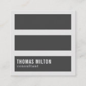 プロフェッショナルグシンプルレイコンサルタストライプント スクエア名刺 (正面)