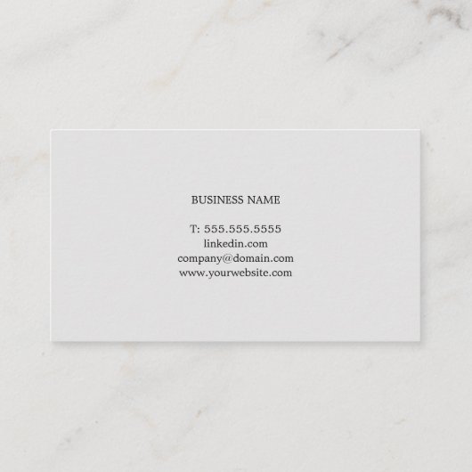 プロフェッショナルグシンプルレーラインコンサルタント 名刺 (裏面)