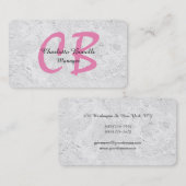 プロフェッショナルグフェミニンレーウォールピンクモノグラム 名刺 (正面/裏面)