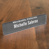 プロフェッショナルグモダンレイクリエイティブ読み取り可能プレーン デスクネームプレート (側面)