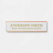 プロフェッショナルグモダンレイ金ゴールドオフィス名タイトル サインプレート (正面)