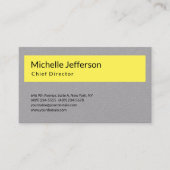 プロフェッショナルグモダンレーイエローミニマリストプレーン 名刺 (正面)