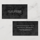プロフェッショナルグモダンレーパターンブラックモノグラム 名刺 (正面/裏面)
